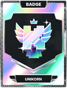Unikorn Kick badge, Mythic collectible card